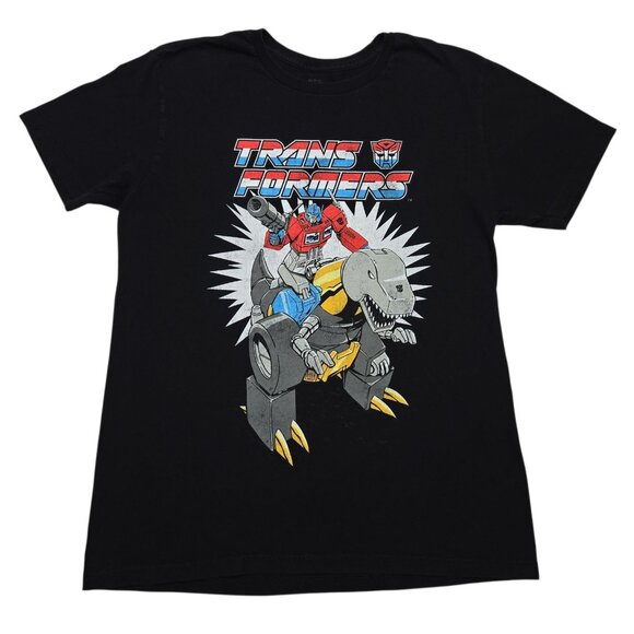 Hasbro Other - Transformers Shirt Mens Large Black Optimus Prime Grimlock Tee Hasbro 2017